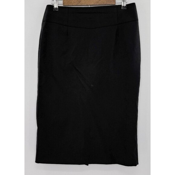 J.Crew Super 120's Pencil Skirt Black 100% Wool Pencil Skirt 8 Office See Pics - Picture 1 of 12